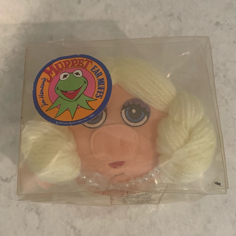Vintage Muppet Ear Muffs 1984, Miss Piggy, Never Worn